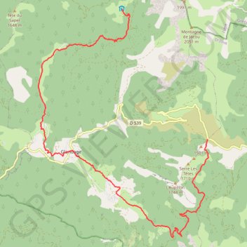 Trace GPS Sud du Vercors - Col de la grimone, itinéraire, parcours