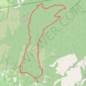Trace GPS Combes de Malaval et de la Baume du chat, itinéraire, parcours