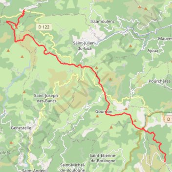 Trace GPS Le massif du Coiron Le Champ de Mars, itinéraire, parcours