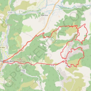 Trace GPS Secteur Digne les Bains - N°21 - Randuro des Terres Noires, itinéraire, parcours