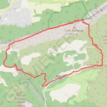 Trace GPS La Sainte Baume par Riboux, itinéraire, parcours