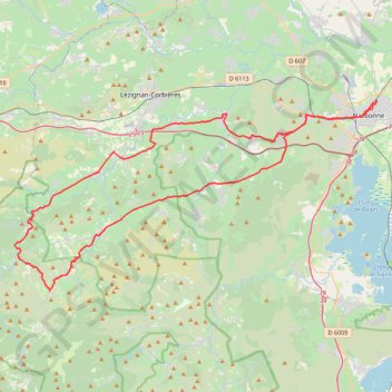 Trace GPS Lagrasse, itinéraire, parcours