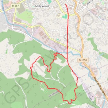 Trace GPS AVF Boucle Draguignan - Trans en Provence, itinéraire, parcours