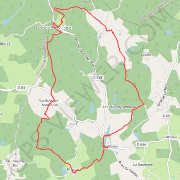 Trace GPS Puyconnieux, itinéraire, parcours