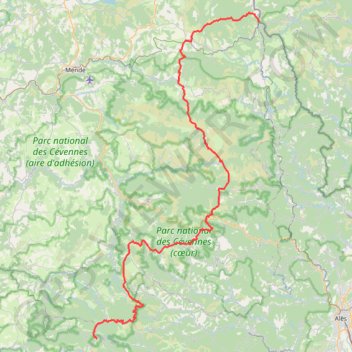 Trace GPS GR7 De La Bastide-Puylaurent (Lozère) à L'Espérou (Gard), itinéraire, parcours