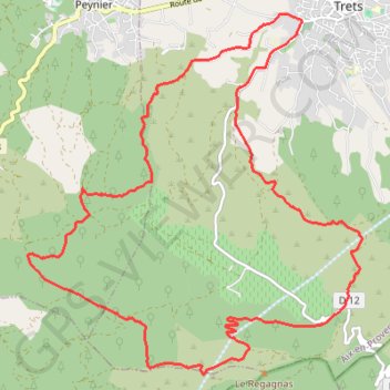 Trace GPS Trets - Massif du Régagnas, itinéraire, parcours