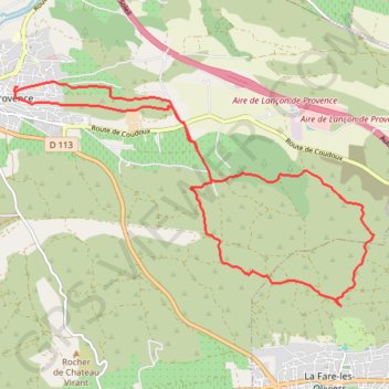 Trace GPS Balade sur colline de lancon-La Fare les Oliviers, itinéraire, parcours