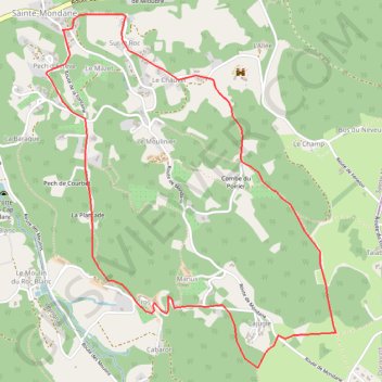 Trace GPS Boucle de Fénelon, itinéraire, parcours