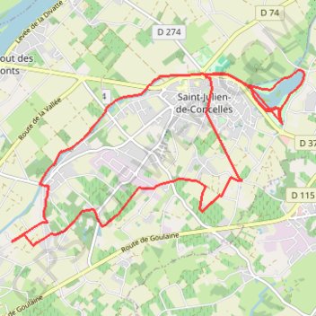 Trace GPS Saint Julien de Concelles, itinéraire, parcours