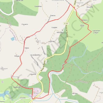Trace GPS Thézac, la légende du vin du Tsar - Pays de la vallée du Lot, itinéraire, parcours