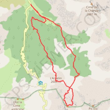 Trace GPS CoteBelle & Arpellin, Faces Nord, itinéraire, parcours