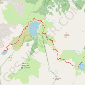 Trace GPS Lac du Plan Vianney - Lac de la Muzelle, itinéraire, parcours