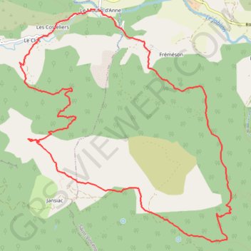 Trace GPS Tour de la montagne Saint-Michel, itinéraire, parcours