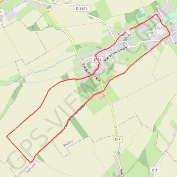 Trace GPS Rivière - Pas-de-Calais, itinéraire, parcours