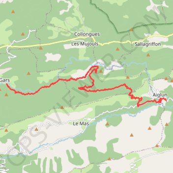 Trace GPS Gars - Aiglun (Grande Traversée des PréAlpes), itinéraire, parcours