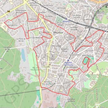 Trace GPS Urban Trail Meudon, itinéraire, parcours