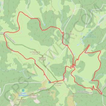 Trace GPS Autour du Petit-Ballon, itinéraire, parcours
