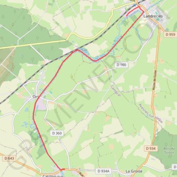 Trace GPS Landrecies - Catillon, itinéraire, parcours