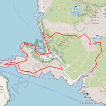 Trace GPS Callelongue - Les Goudes - Cap Croisette, itinéraire, parcours