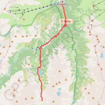 Trace GPS Etape 1 - Cauterets à refuge des Oulettes, itinéraire, parcours