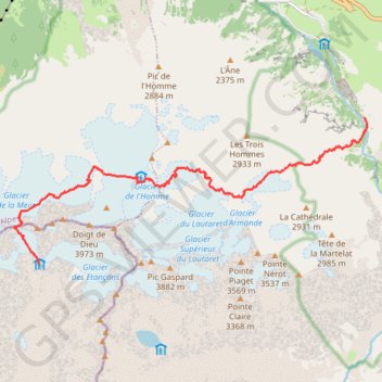 Trace GPS Tour de la Meije : Promontoire - Aigle - Romanche, itinéraire, parcours