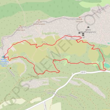 Trace GPS Montagne Sainte-Victoire - Ermitage de Saint-Ser, itinéraire, parcours