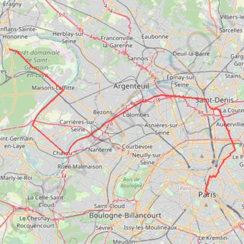 Trace GPS Paris - Conflans-Sainte-Honorine, itinéraire, parcours