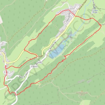 Trace GPS Tour de la Combe du Lac - Lamoura, itinéraire, parcours