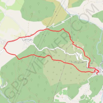Trace GPS Hermitage Sainte Beaume (Saint Montant), itinéraire, parcours