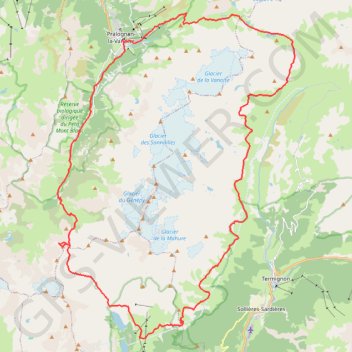 Trace GPS Tour des glaciers de la Vanoise, itinéraire, parcours