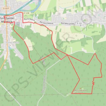 Trace GPS Randonnée Forêt d'Halatte avril, itinéraire, parcours