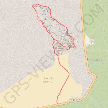 Trace GPS Ten_76_Roques de Garcia - Ucanca, itinéraire, parcours