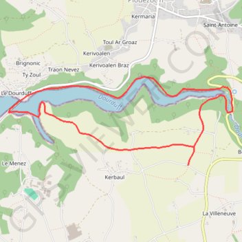 Trace GPS L'Estuaire du Dourduff, itinéraire, parcours