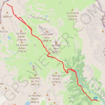 Trace GPS Refuge Magi - Mont Thabor, itinéraire, parcours