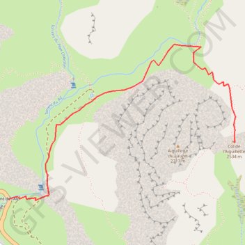 Trace GPS Col de l'Aiguillette, itinéraire, parcours