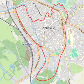 Trace GPS La ronde de l'eau - Abbeville, itinéraire, parcours