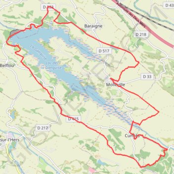 Trace GPS Circuit Les bouts du Lac de Ganguise, itinéraire, parcours