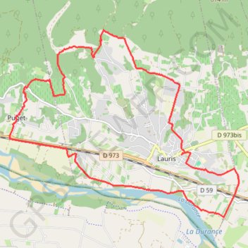 Trace GPS Lauris-Puget, itinéraire, parcours