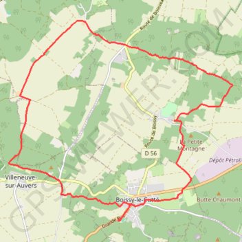 Trace GPS Boissy-le-Cutté (91) en boucle, itinéraire, parcours