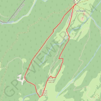 Trace GPS Borne au Lion - Crêt de Chalam, itinéraire, parcours