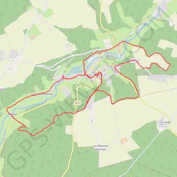 Trace GPS Randonnée dans le domaine de Lyons-La-Forêt (76), itinéraire, parcours