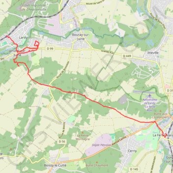 Trace GPS La Ferté Alais-Lardy - rando entre Essonne et Juine, itinéraire, parcours