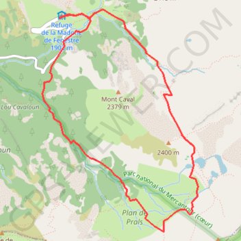 Trace GPS Les 5 Lacs de Prals, itinéraire, parcours