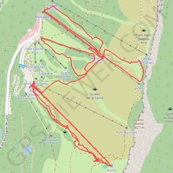 Trace GPS Ski à Lans en Vercors, itinéraire, parcours
