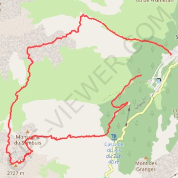 Trace GPS Sambuis N - Combe de l'Arbé, itinéraire, parcours