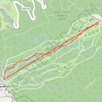 Trace GPS Sandia Peak Ski, itinéraire, parcours