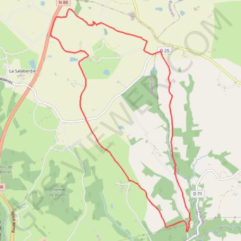 Trace GPS Le Garric - Sentier de Pouzounac, itinéraire, parcours