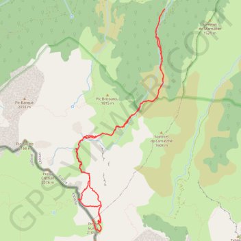 Trace GPS Cirque de Lescun, le pic de Burcq, itinéraire, parcours
