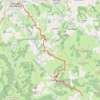 Trace GPS St-Jean Phagalcette, itinéraire, parcours