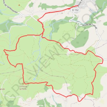 Trace GPS Bidegaraia - Massif de l'Ursuia, itinéraire, parcours